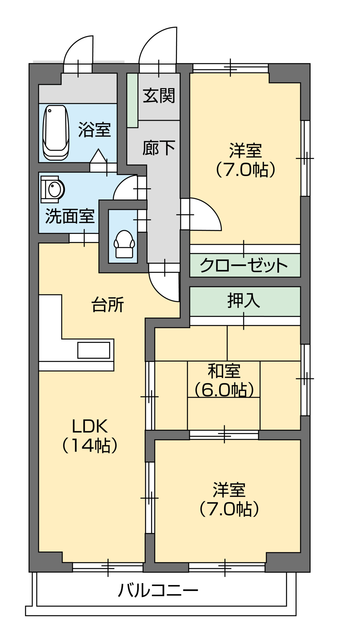 賃貸マンション コンフォートRYU’S・201号室
