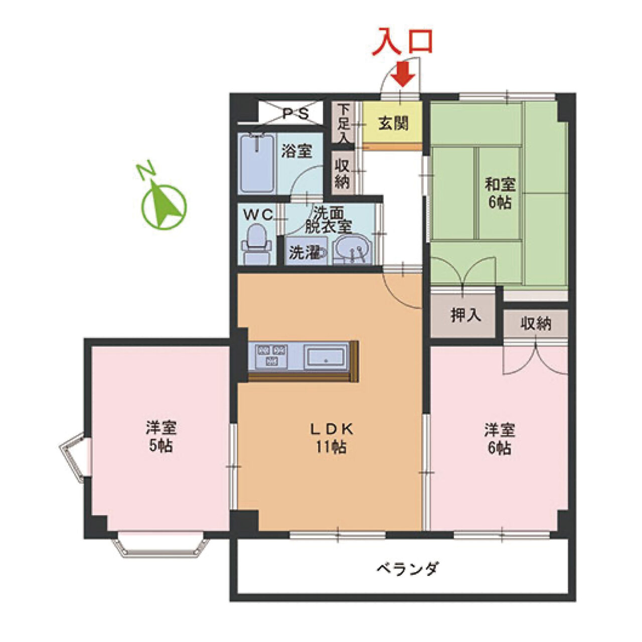 賃貸マンション パセオ三郎丸・30A